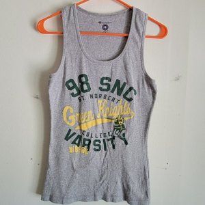 Champion St. Norbert College Green Knights Varsity Tank Top Shirt S Small Gray